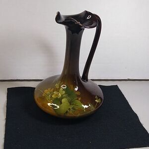 Vintage Floral Louwelsea Weller Ewer stamped 593 Signed M. Mitchell Cottagecore
